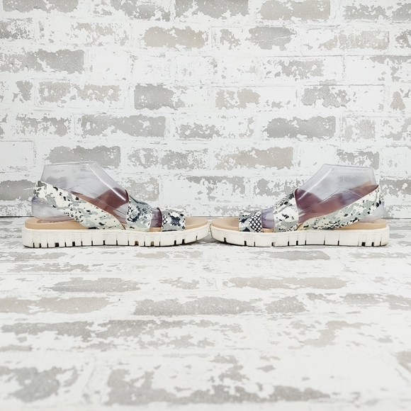 Circus by Sam Edelman Multi Nadine Snakeskin Print Strappy Open Toe Sandals M383 - Picture 7 of 11